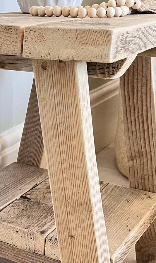 Wood side table